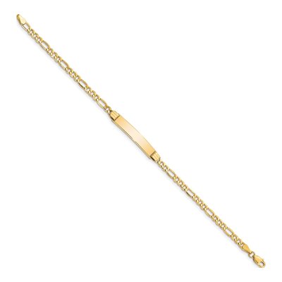 14K Yellow Gold Figaro ID Bracelet – view 3