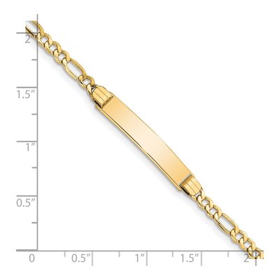 14K Yellow Gold Figaro ID Bracelet – view 4