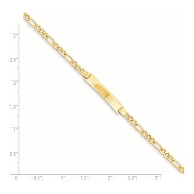 14K Yellow Gold Figaro ID Bracelet – view 5