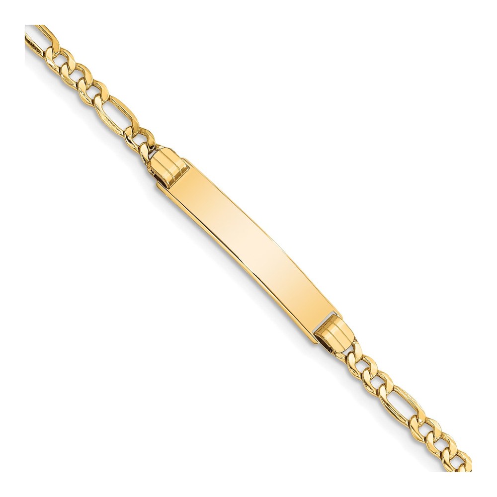 14K Yellow Gold Figaro ID Bracelet