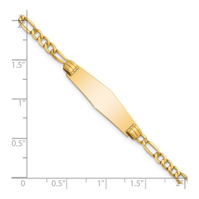 14K Yellow Gold Figaro ID Bracelet – view 4