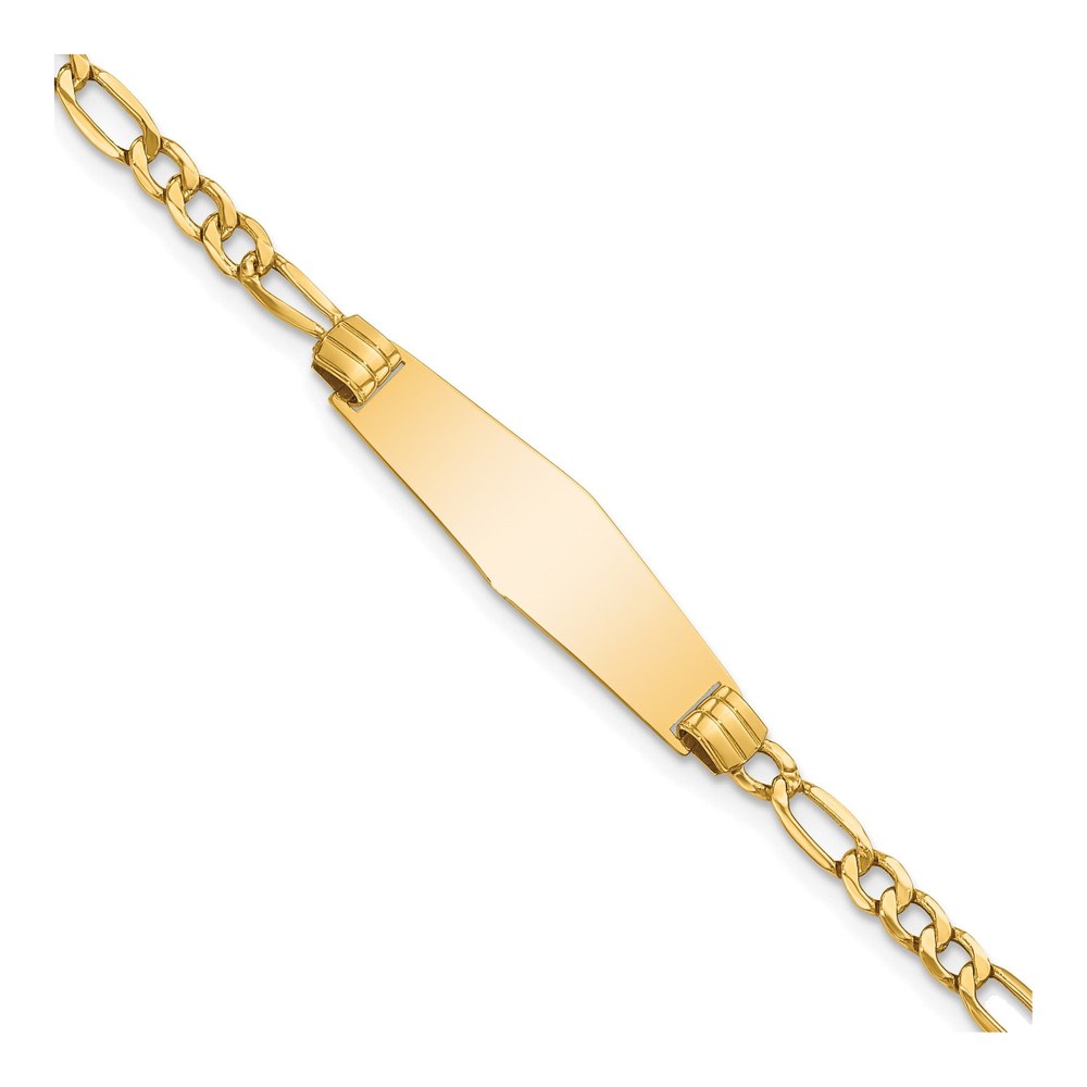 14K Yellow Gold Figaro ID Bracelet
