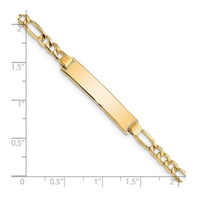 14K Yellow Gold Figaro ID Bracelet – view 4