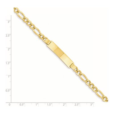 14K Yellow Gold Figaro ID Bracelet – view 5