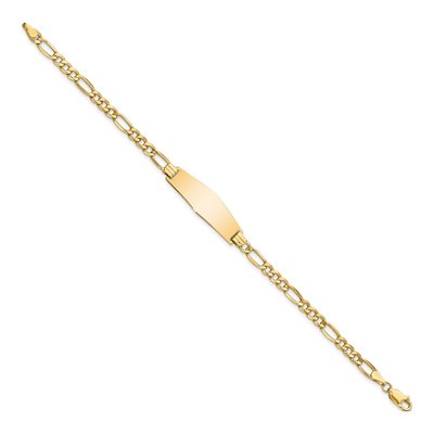 14K Yellow Gold Figaro ID Bracelet – view 3