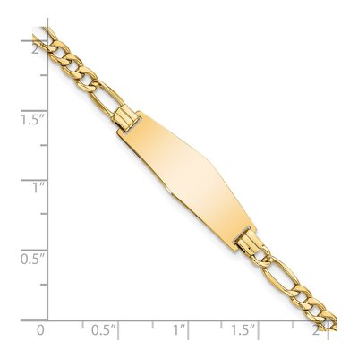 14K Yellow Gold Figaro ID Bracelet – view 4