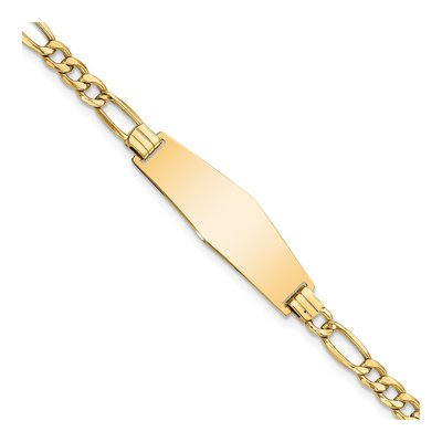 14K Yellow Gold Figaro ID Bracelet