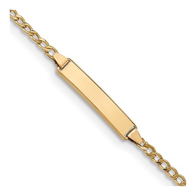14K Yellow Gold Baby ID Bracelet