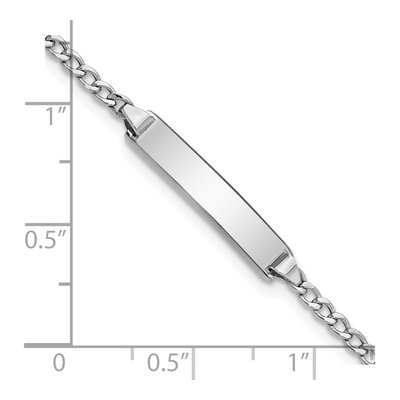 14K White Gold Cuban ID Bracelet – view 4