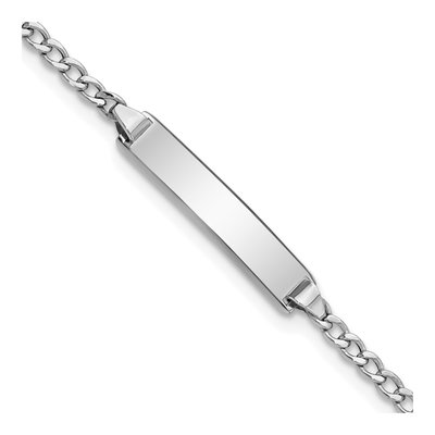14K White Gold Cuban ID Bracelet