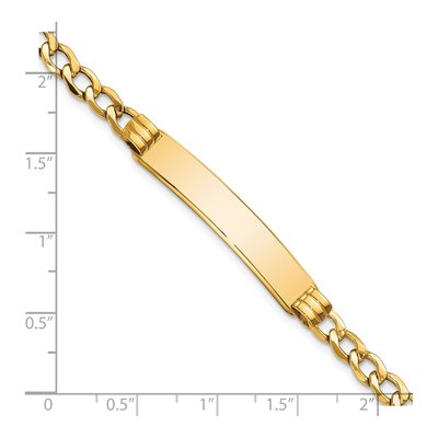14K Yellow Gold Cuban Link ID Bracelet – view 4