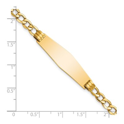 14K Yellow Gold Cuban Link ID Bracelet – view 4