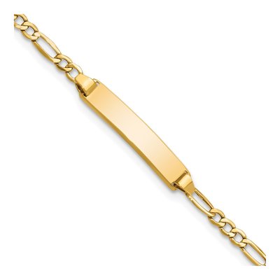 14K Yellow Gold Baby ID Bracelet