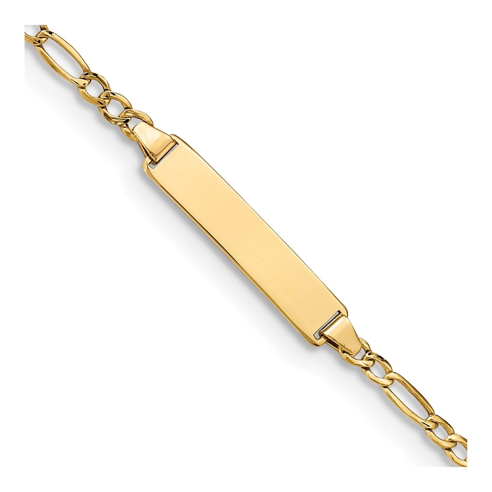 14K Yellow Gold Figaro ID Bracelet, 8 in