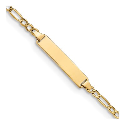 14K Yellow Gold Figaro ID Bracelet