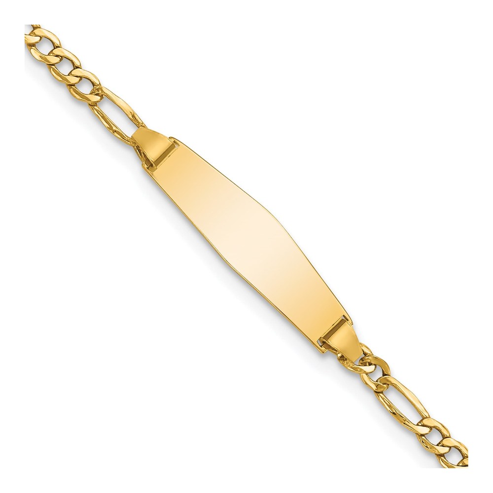 14K Yellow Gold Figaro ID Bracelet