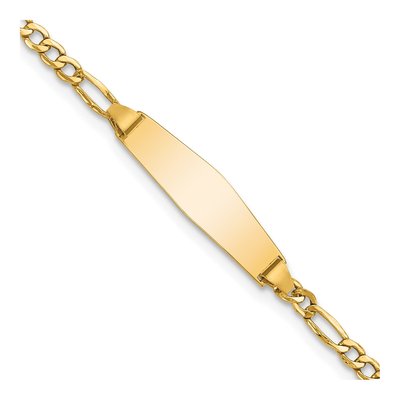 14K Yellow Gold Figaro ID Bracelet