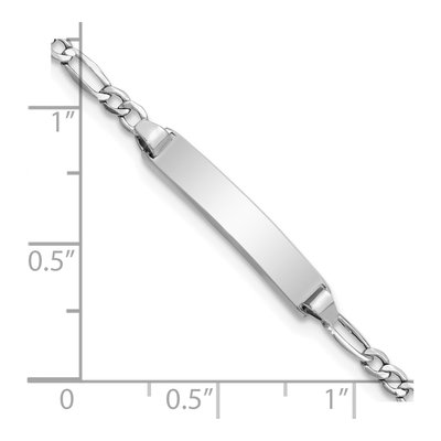 14K White Gold Baby ID Bracelet – view 4