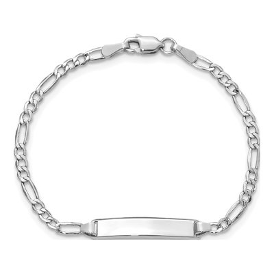 14K White Gold Baby ID Bracelet – view 5