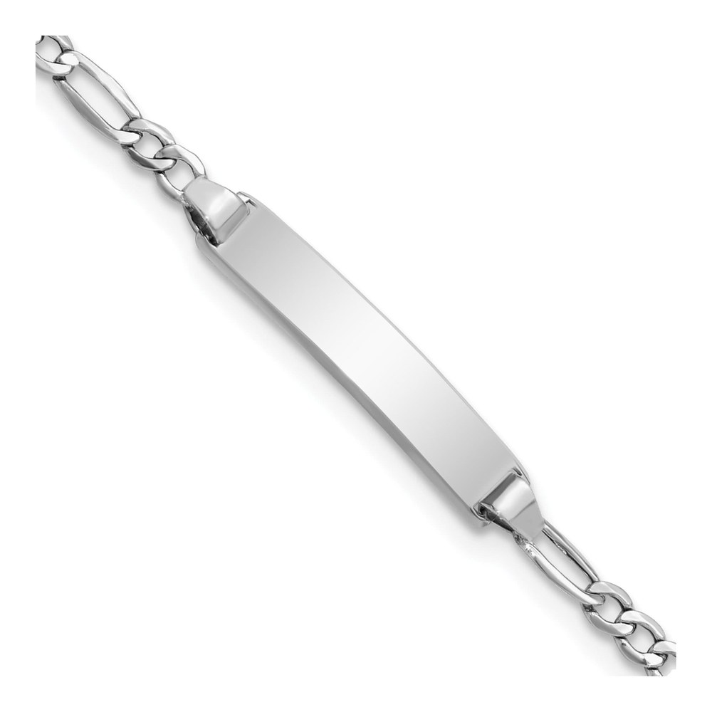 14K White Gold Baby ID Bracelet