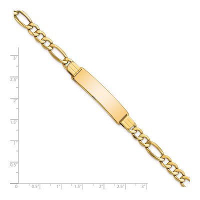 14K Yellow Gold Figaro ID Bracelet – view 3