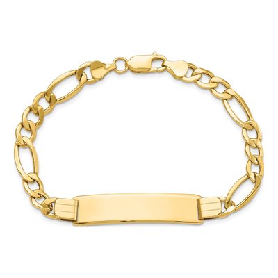 14K Yellow Gold Figaro ID Bracelet – view 4
