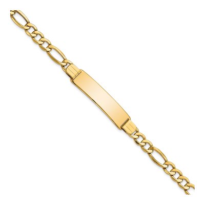 14K Yellow Gold Figaro ID Bracelet