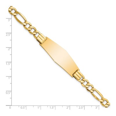 14K Yellow Gold Figaro ID Bracelet – view 3