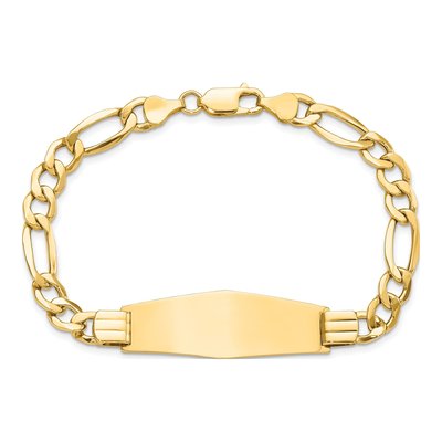 14K Yellow Gold Figaro ID Bracelet – view 4