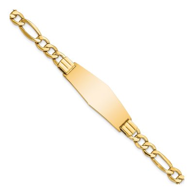 14K Yellow Gold Figaro ID Bracelet