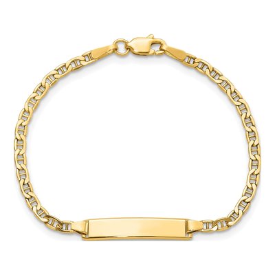 14K Yellow Gold Baby ID Bracelet – view 4