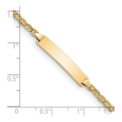 14K Yellow Gold Anchor ID Bracelet – view 4