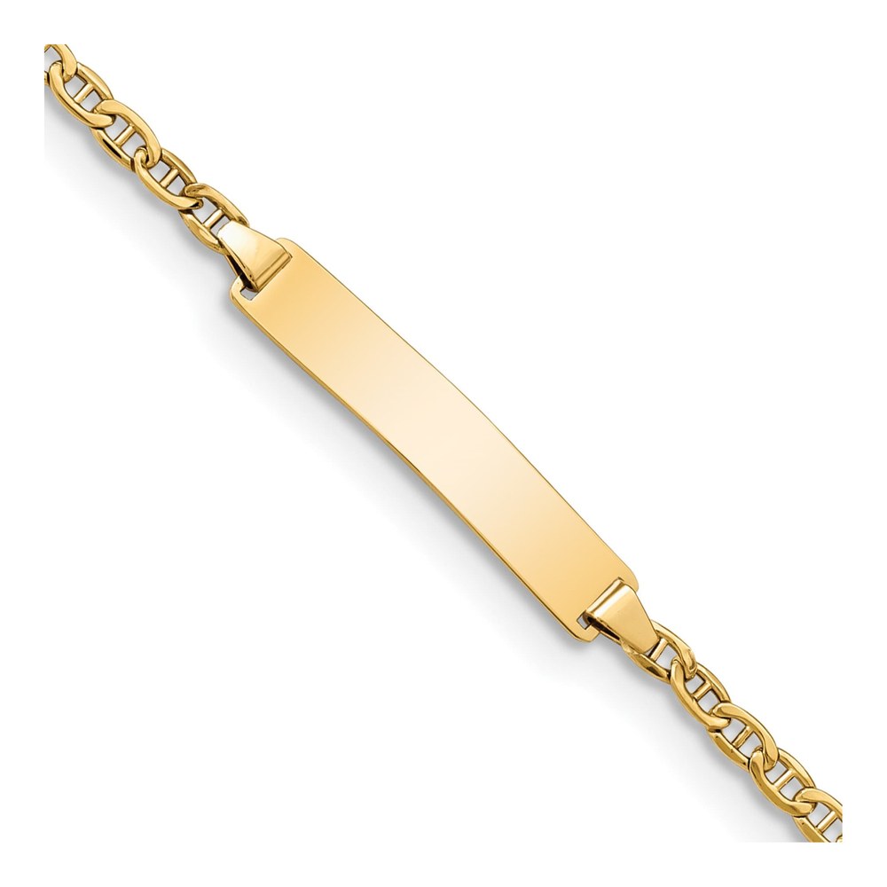 14K Yellow Gold Anchor ID Bracelet
