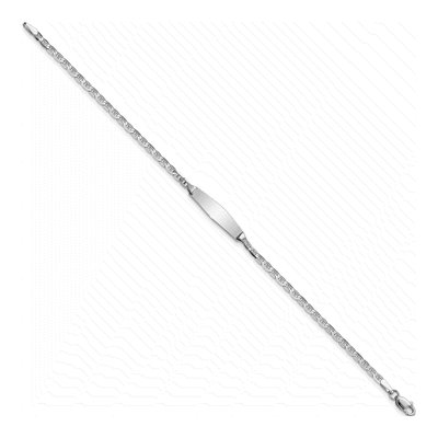 14K White Gold ID Bracelet – view 3