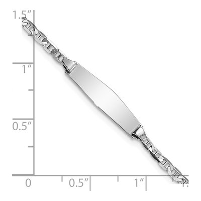 14K White Gold ID Bracelet – view 4