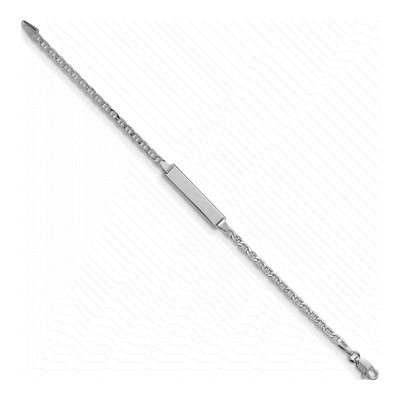 14K White Gold Baby ID Bracelet – view 2