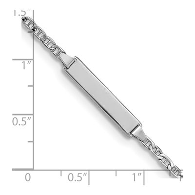 14K White Gold Baby ID Bracelet – view 3