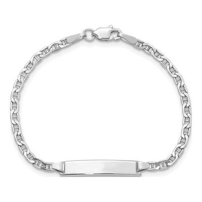 14K White Gold Baby ID Bracelet – view 4