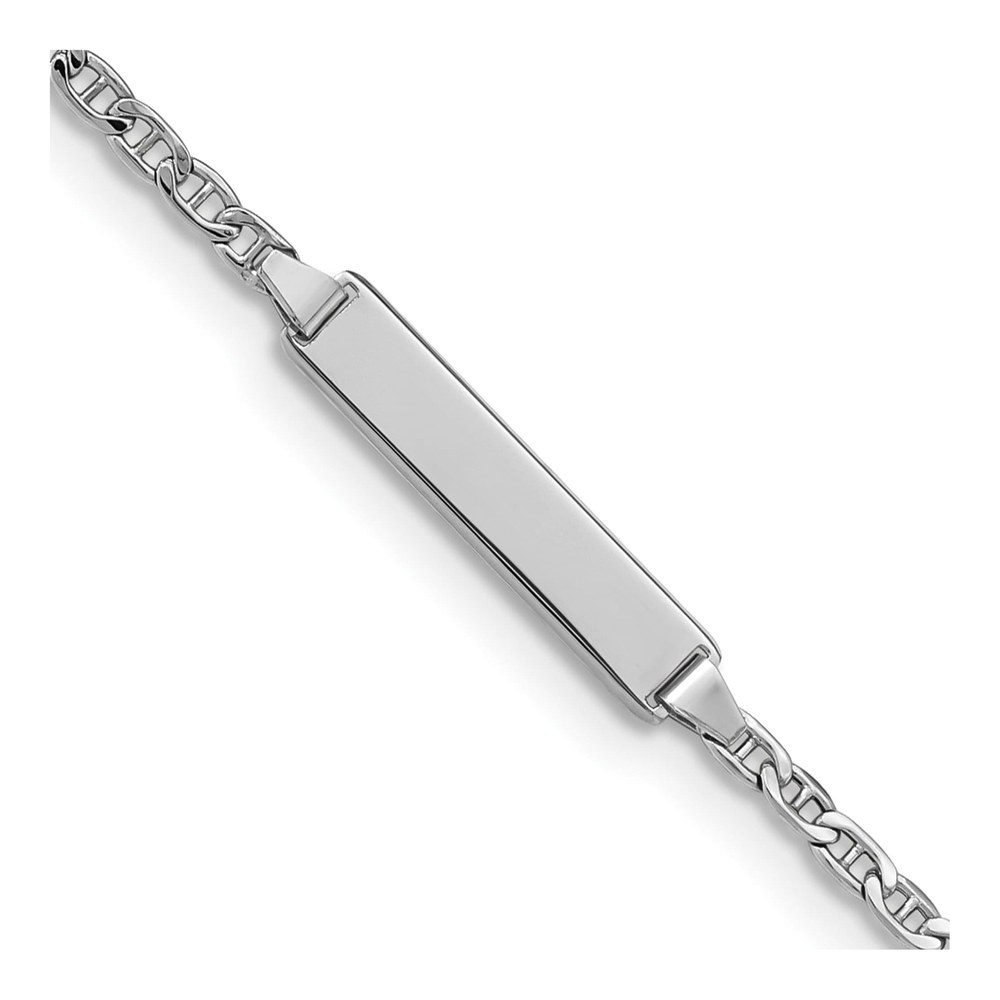 14K White Gold Baby ID Bracelet