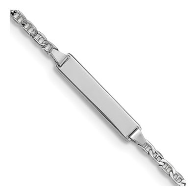 14K White Gold Baby ID Bracelet