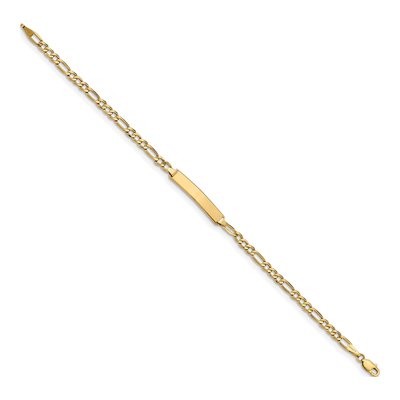 14K Yellow Gold Figaro ID Bracelet – view 3
