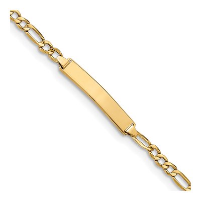 14K Yellow Gold Figaro ID Bracelet