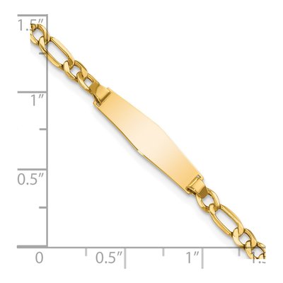 14K Yellow Gold Figaro for Baby Child ID Bracelet – view 4