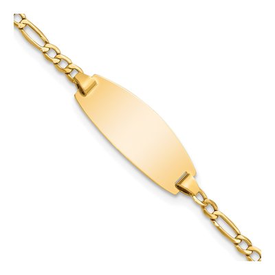14K Yellow Gold Baby ID Bracelet