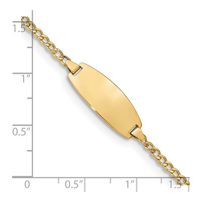 14K Yellow Gold Baby ID Bracelet – view 4