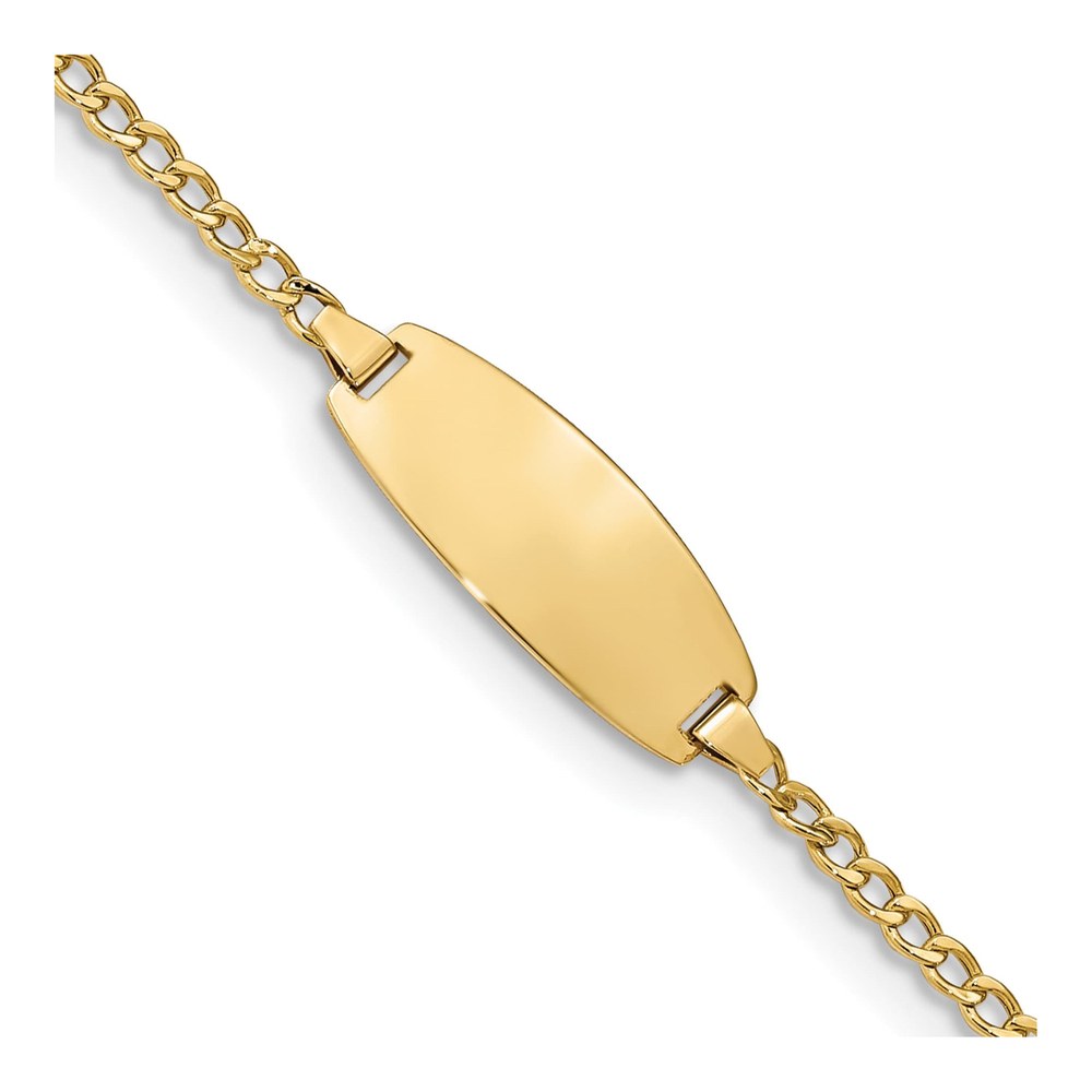 14K Yellow Gold Baby ID Bracelet