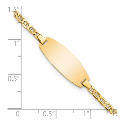 14K Yellow Gold Engravable Baby ID Bracelet – view 4