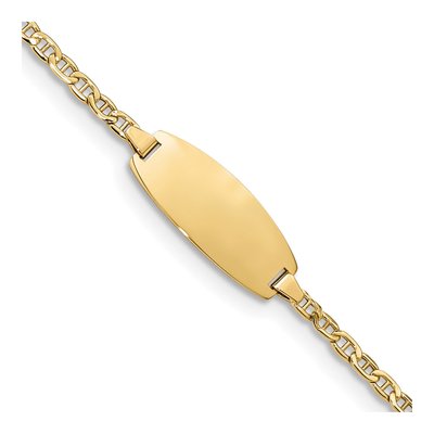 14K Yellow Gold Baby ID Bracelet
