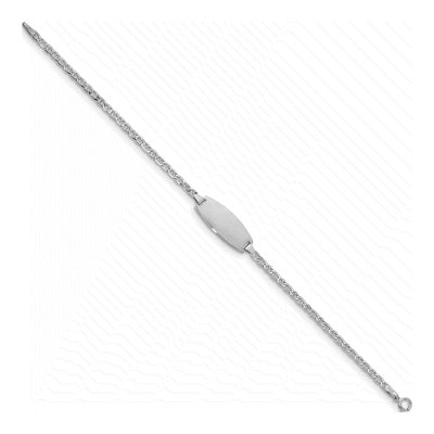 14K White Gold ID Bracelet – view 3