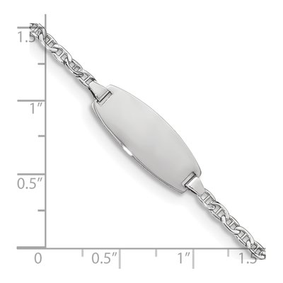 14K White Gold ID Bracelet – view 4